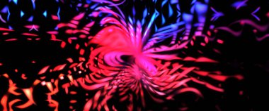 Işık parçacık izleri. Parlayan parçacıkları ve çizgileri olan ışık patlaması yıldızı. Güzel hareketli soyut ışın arkaplanı.