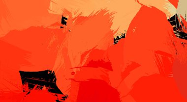 Sanatsal soyut arkaplan. Doku boyalı duvar kağıdı. Boya darbeleriyle yaratıcı bir illüstrasyon. Fırça desenli resim.