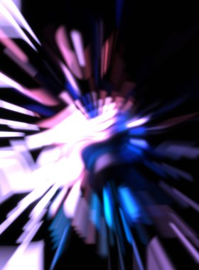 Işık parçacık izleri. Parlayan parçacıkları ve çizgileri olan ışık patlaması yıldızı. Güzel hareketli soyut ışın arkaplanı.