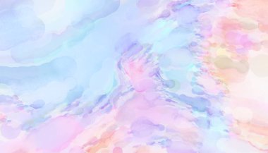 Yumuşak suluboya duvar kağıdı. Hafifçe fırçalanmış renkleri olan sanatsal bir resim. Pastel renkler arkaplana dokunmuş. Soyut duvar sanatı..