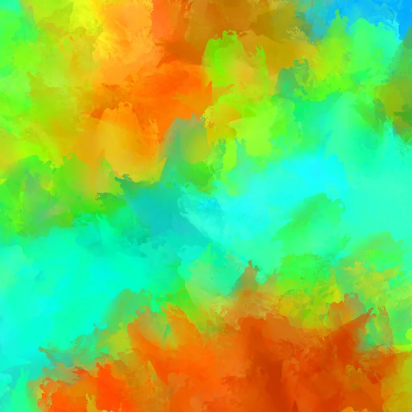Painted Composition Vibrant Brush Strokes Textured Colorful Painting Paint Brushed — Stock Photo, Image