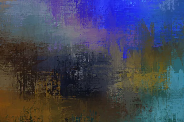 Çapraz vahşi fırça darbeleriyle arka plan. Renkli ve canlı bir tasvir. Boyalı sanat. Yaratıcı soyut resim.