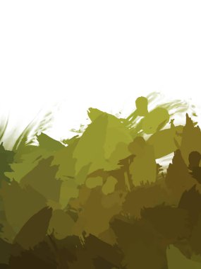 Taranmış Boyalı Soyut Arkaplan. Vahşi kaotik fırça darbeleri. Boya darbeleri. 2D İllüstrasyon. Fırça darbeli resim. 