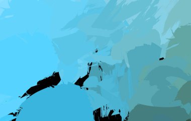 Vahşi fırça darbeleriyle yaratıcı soyut resim. Artistik fırça darbeleriyle donatılmış. Renkli ve canlı bir tasvir. Boyalı sanat.