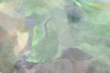 Yumuşak suluboya duvar kağıdı. Hafifçe fırçalanmış renkleri olan sanatsal bir resim. Pastel renkler arkaplana dokunmuş. Soyut duvar sanatı..