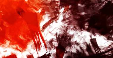 Sanatsal soyut arkaplan. Doku boyalı duvar kağıdı. Boya darbeleriyle yaratıcı bir illüstrasyon. Fırça desenli resim.