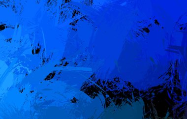 Vahşi fırça darbeleriyle yaratıcı soyut resim. Artistik fırça darbeleriyle donatılmış. Renkli ve canlı bir tasvir. Boyalı sanat.