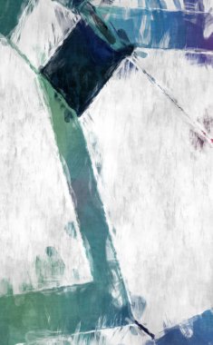 Soyut arkaplanda pürüzlü fırça darbeleri. Fırça boyası. Renkli boya darbeleri. Eşsiz duvar sanatı. Tuvaldeki modern sanat. Renkli çağdaş sanat eserleri. 