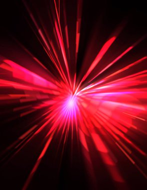 Fütürist mercek patlaması. Parlayan parçacıkları ve çizgileri olan ışık patlaması yıldızı. Güzel soyut ışın arkaplanı.