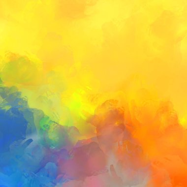 Duvar sanatı Eşsiz ve yaratıcı illüstrasyon. Fırça darbesi ile boyanmış. Renkli fırça darbelerinin soyut arkaplanı. Fırçalanmış canlı duvar kâğıdı. Boyalı sanatsal yaratım.