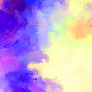 Duvar sanatı Eşsiz ve yaratıcı illüstrasyon. Fırça darbesi ile boyanmış. Renkli fırça darbelerinin soyut arkaplanı. Fırçalanmış canlı duvar kâğıdı. Boyalı sanatsal yaratım.