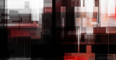 Fütürist soyut geometrik duvar kağıdı. Geometrik renkli şekiller. Dikdörtgen şekilli arka plan. Bir teknolojinin dijital illüstrasyonuName.