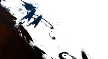 Taranmış Boyalı Soyut Arkaplan. Vahşi kaotik fırça darbeleri. Boya darbeleri. 2D İllüstrasyon. Fırça darbeli resim. 