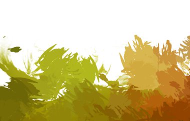 Taranmış Boyalı Soyut Arkaplan. Vahşi kaotik fırça darbeleri. Boya darbeleri. 2D İllüstrasyon. Fırça darbeli resim. 