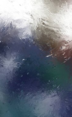 Yaratıcı soyut resim. Artistik fırça darbeleriyle donatılmış. Renkli ve canlı bir illüstrasyon. boyalı sanat