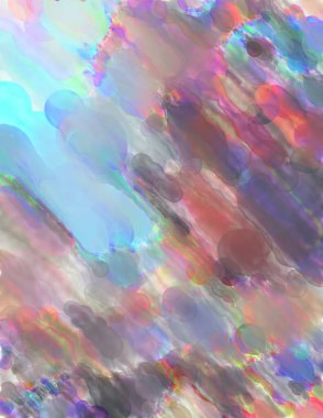 Çağdaş sanat. El yapımı resim. Modern sanat eserleri. Yüzeyde suluboya fırça darbeleriyle resim yapmak. 2D çizim. Sanatsal arkaplan resmi. Tablo üzerinde soyut resim. Renkli doku.