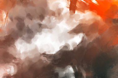 El yapımı sürreal soyut desenli suluboya. Modern sanatsal resim. 2D çizim. Arkaplan boyası karışımı. Yaratıcı duvar sanatı. Çağdaş sanat