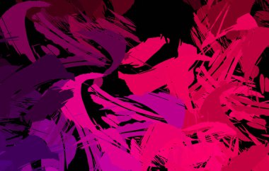 Vahşi fırça darbeleriyle yaratıcı soyut resim. Artistik fırça darbeleriyle donatılmış. Renkli ve canlı bir tasvir. Boyalı sanat.