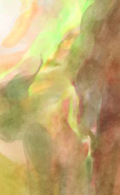 Yumuşak suluboya duvar kağıdı. Hafifçe fırçalanmış renkleri olan sanatsal bir resim. Pastel renkler arkaplana dokunmuş. Soyut duvar sanatı..