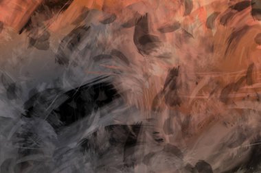 Modern sanat. Taranmış Boyalı Soyut Arkaplan. Fırça darbesi ile boyanmış. Boya darbeleri. 2B Görüntü