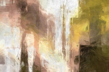 Soyut arkaplanda pürüzlü fırça darbeleri. Fırça boyası. Renkli boya darbeleri. Eşsiz duvar sanatı. Tuvaldeki modern sanat. Renkli çağdaş sanat eserleri. 