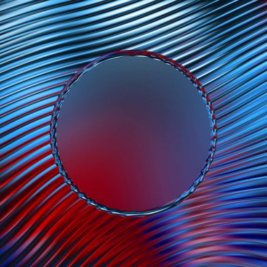 Soyut çerçeveli arkaplan. Renkli, canlı, dalgalı bir duvar kağıdı. Merkezi çerçeveli yaratıcı grafik 2d çizim. Dinamik şekilli modaya uygun sıvı örtüsü.