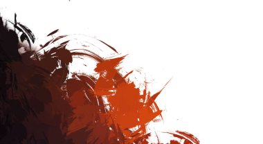 Taranmış Boyalı Soyut Arkaplan. Vahşi kaotik fırça darbeleri. Boya darbeleri. 2D İllüstrasyon. Fırça darbeli resim. 