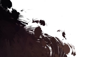 Duvar sanatı Eşsiz ve yaratıcı illüstrasyon. Fırça darbesi ile boyanmış. Renkli fırça darbelerinin soyut arkaplanı. Fırçalanmış canlı duvar kâğıdı. Boyalı sanatsal yaratım.