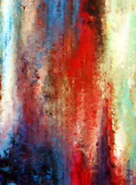 Modern sanat. Renkli çağdaş sanat eserleri. Renkli boya darbeleri. Soyut arkaplanda fırça darbeleri. Fırça boyası. Eşsiz duvar sanatı.