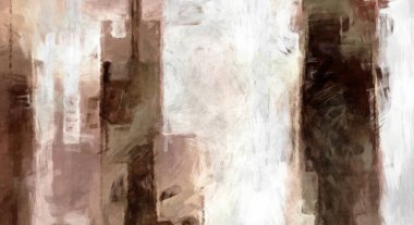 Soyut arkaplanda pürüzlü fırça darbeleri. Fırça boyası. Renkli boya darbeleri. Eşsiz duvar sanatı. Tuvaldeki modern sanat. Renkli çağdaş sanat eserleri. 