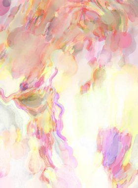 Çağdaş sanat. El yapımı resim. Modern sanat eserleri. Yüzeyde suluboya fırça darbeleriyle resim yapmak. 2D çizim. Sanatsal arkaplan resmi. Tablo üzerinde soyut resim. Renkli doku.