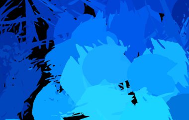 Vahşi fırça darbeleriyle yaratıcı soyut resim. Artistik fırça darbeleriyle donatılmış. Renkli ve canlı bir tasvir. Boyalı sanat.