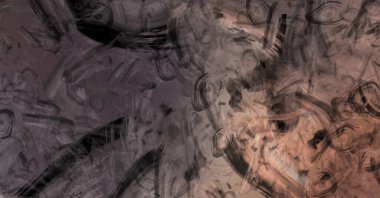 Modern sanat. Taranmış Boyalı Soyut Arkaplan. Fırça darbesi ile boyanmış. Boya darbeleri. 2B Görüntü