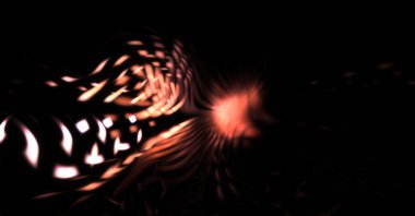 Işık parçacık izleri. Parlayan parçacıkları ve çizgileri olan ışık patlaması yıldızı. Güzel hareketli soyut ışın arkaplanı.