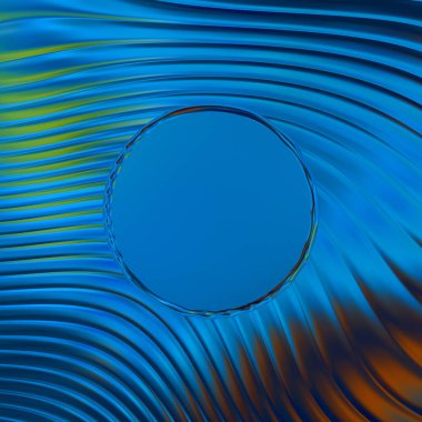 Soyut çerçeveli arkaplan. Renkli, canlı, dalgalı bir duvar kağıdı. Merkezi çerçeveli yaratıcı grafik 2d çizim. Dinamik şekilli modaya uygun sıvı örtüsü.