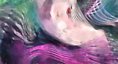 Modern sanat. Renkli çağdaş sanat eserleri. Renkli boya darbeleri. Soyut arkaplanda fırça darbeleri. fırça boyası.