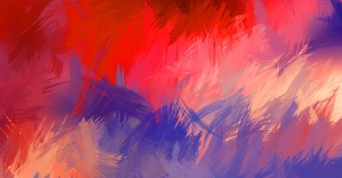 Renkli fırça darbelerinin soyut arkaplanı. fırçalanmış canlı duvar kağıdı. resmedilmiş sanat eseri. Eşsiz ve yaratıcı illüstrasyon.