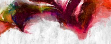 Soyut arkaplanda pürüzlü fırça darbeleri. Fırça boyası. Renkli boya darbeleri. Eşsiz duvar sanatı. Tuvaldeki modern sanat. Renkli çağdaş sanat eserleri. 