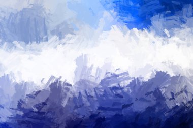 Modern sanat. Taranmış Boyalı Soyut Arkaplan. Fırça darbesi ile boyanmış. Boya darbeleri. 2B Görüntü.