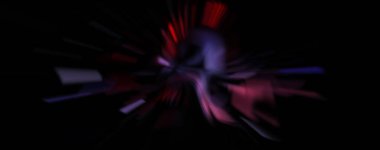 Işık parçacık izleri. Parlayan parçacıkları ve çizgileri olan ışık patlaması yıldızı. Güzel hareketli soyut ışın arkaplanı.