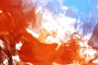 Sanatsal soyut arkaplan. Doku boyalı duvar kağıdı. Boya darbeleriyle yaratıcı bir illüstrasyon. Fırça desenli resim.