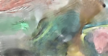 Modern sanat. Renkli çağdaş sanat eserleri. Renkli boya darbeleri. Soyut arkaplanda fırça darbeleri. fırça boyası.