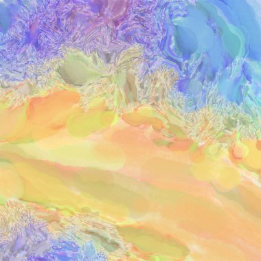 El yapımı sürreal soyut desenli suluboya. Modern sanatsal resim. 2D çizim. Arkaplan boyası karışımı. Yaratıcı duvar sanatı. Çağdaş sanat.