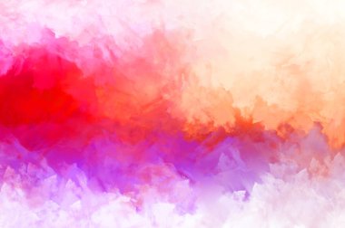 Renkli fırça darbelerinin 2D çizimi. Dekoratif desenli resim. canlı boya desenli arkaplan.