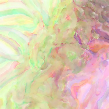 El yapımı sürreal soyut desenli suluboya. Modern sanatsal resim. 2D çizim. Arkaplan boyası karışımı. Yaratıcı duvar sanatı. Çağdaş sanat.