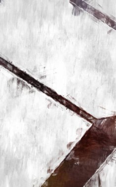 Soyut arkaplanda pürüzlü fırça darbeleri. Fırça boyası. Renkli boya darbeleri. Eşsiz duvar sanatı. Tuvaldeki modern sanat. Renkli çağdaş sanat eserleri. 