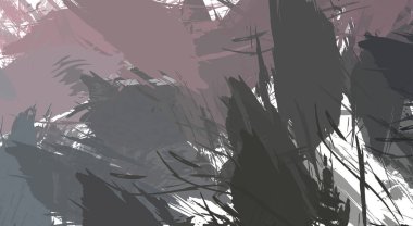 Renkli fırça darbelerinin 2B çizimi. Dekoratif doku resmi. Canlı boya desenli arka plan. Kaotik fırça darbeleri resim.