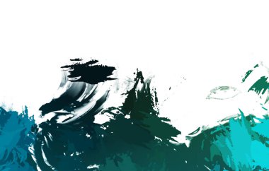 Taranmış Boyalı Soyut Arkaplan. Vahşi kaotik fırça darbeleri. Boya darbeleri. 2D İllüstrasyon. Fırça darbeli resim. 