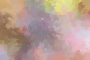 Renkli fırça darbelerinin 2D çizimi. Dekoratif desenli resim. canlı boya desenli arkaplan.