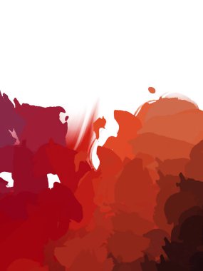 Taranmış Boyalı Soyut Arkaplan. Vahşi kaotik fırça darbeleri. Boya darbeleri. 2D İllüstrasyon. Fırça darbeli resim. 